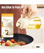 Two in one silicone oil kettle, 17OZ olive oil spray distributor (white) - $17.80 CAD