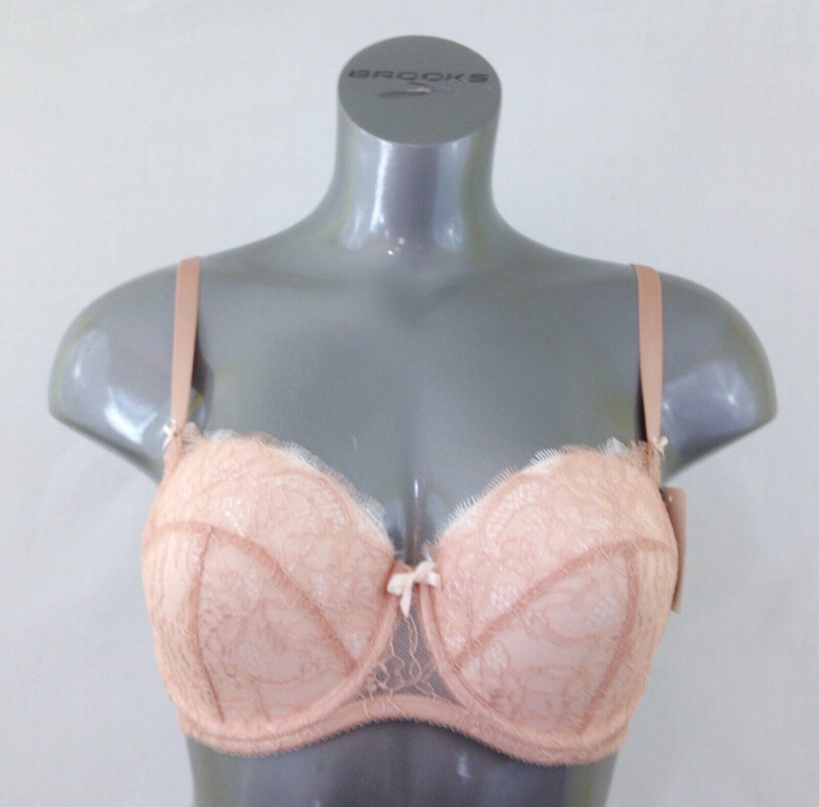 Primary image for B.Tempt'd by Walcol Women's 32DDD Underwired Peach Lace Covered Bra NEW