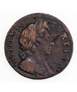 1696 Great Britain Farthing Coin in Fine+ Conditon KM # 483.1 - $152.33 CAD