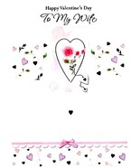 Happy Valentines Day To My Wife - Valentines Greeting Card - 26914 - $51.04 MXN