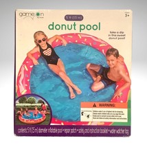 GameOn Donut Ring Rainbow Sprinkles Inflatable Backyard Kiddie Pool 5ft New - £14.72 GBP