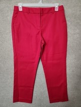 Charter Club Ankle Dress Pants Womens 12 Petite Satin Red Slimming Stretch - £19.68 GBP