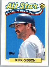 1989 Topps 396 Kirk Gibson All Star Los Angeles Dodgers - £1.56 GBP