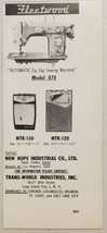 1959 Print Ad Fleetwood Automatic Zig-Zag Sewing Machines Sakai, Osaka, Japan - £7.87 GBP