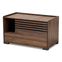 Cat Litter Box Cover / Cat House Side Table Furniture Brown Rectangle Storage - £159.80 GBP