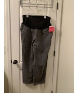 Ingrid &amp; Isabel Maternity Jeans Crossover Panel Black Gray Women&#39;s Size 16 - $41.71