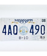 2014 United States Mississippi Guitar Bus License Plate 4AQ 490 - €12,88 EUR