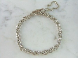 Womens Vintage Estate Sterling Silver Bear Charm Bracelet 12.3g E2136 - £51.42 GBP