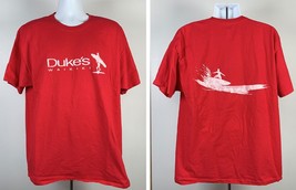 Duke&#39;s Waikiki Surfing T Shirt Mens 2XL Red Cotton - £17.37 GBP