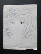 Funky Vintage Fashion Pencil Sketch - £15.24 GBP