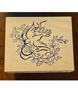 Dove with Holly and Ribbons PSX G-2746 Christmas Rubber Stamp for Crafting - €3,38 EUR