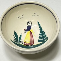 Henriot Quimper 5” Footed Bowl Vintage Breton Woman - $29.70