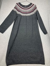 J. Jill Fair Isle Nordic Maxi Sweater Dress Knit Long Sleeve Womens SZ L Winter - £29.21 GBP