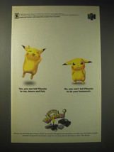 2001 Nintendo Hey you, Pikachu! Video Game Advertisement - £14.57 GBP