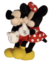 Mini Hugging Kissing Mickey Plush Red Polk a Dot Sega Disney 10&quot; Tall - £18.68 GBP