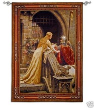53x76 GODSPEED Knight Medieval Tapestry Wall Hanging - £230.05 GBP