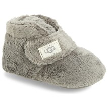 UGG Baby Booties Bixbee Size US 0/1 Mos Charcoal Grey Faux Fur - £38.33 GBP