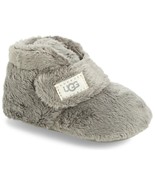 UGG Baby Booties Bixbee Size US 0/1 Mos Charcoal Grey Faux Fur - £38.06 GBP