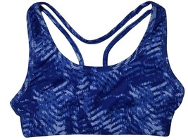 Sterling Performance Blue Athletic Spandex Racerback Yoga Sports Bra (Sm... - $4.94