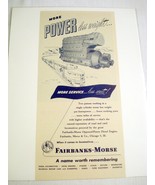 1948 Fairbanks-Morse Railroad Ad More Power Less Weight - $8.99