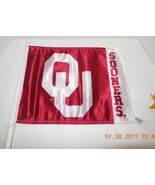 Oklahoma University OU Sooners Auto Window Flag NCAA College - $29.65