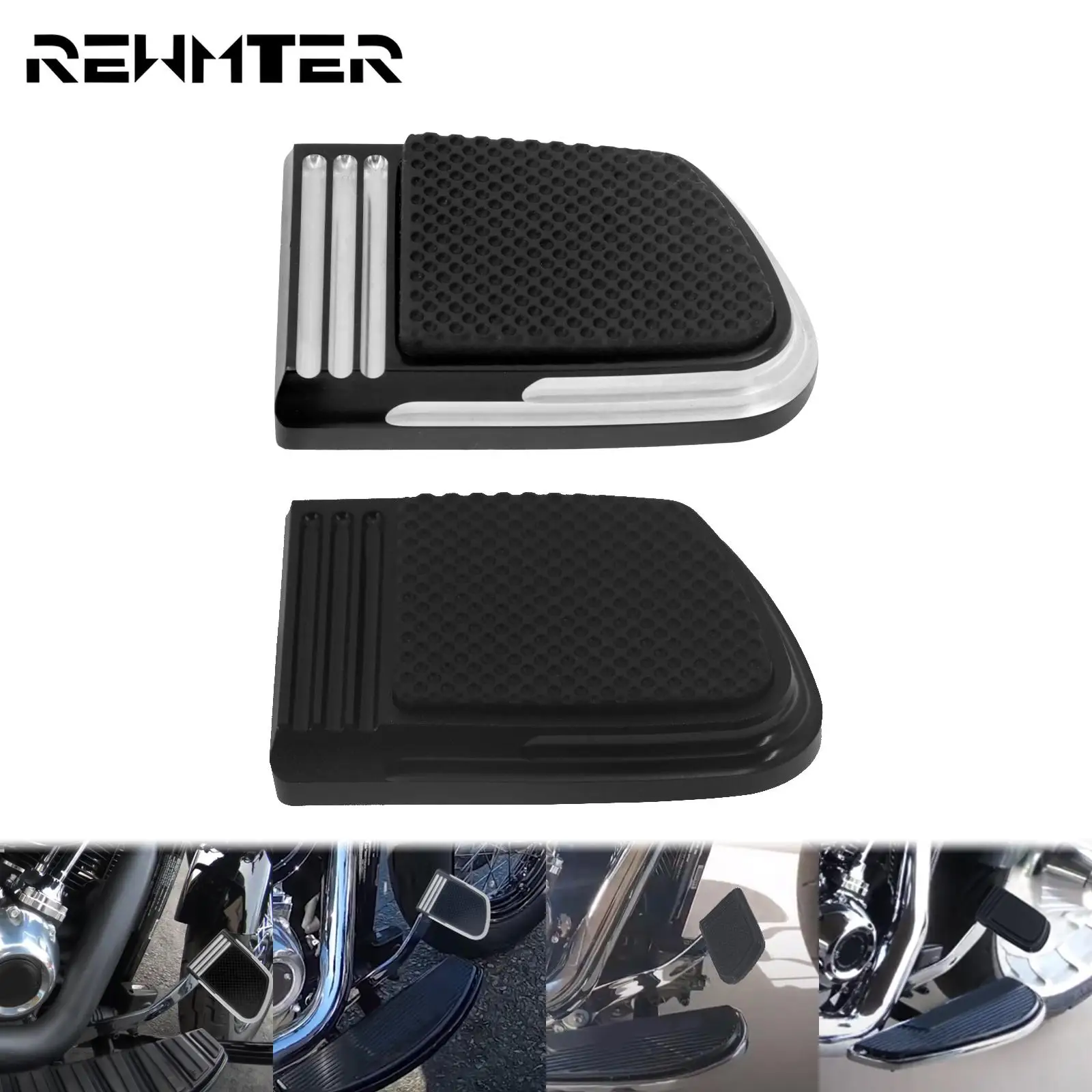 Motorcycle Foot Pegs Rest Small Brake Pedal Pad For Harley Softail FLSB ... - $33.32