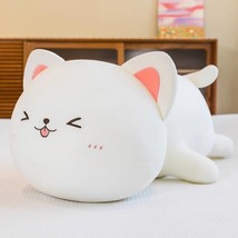 Soft Cat Plush Pillow Sofa Cushion Plush Toy Stuffed Cartoon Animal Doll for Kid - £21.53 GBP