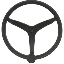 Uflex - V46 - 13.5&quot; Stainless Steel Steering Wheel w Speed Knob - Black - £242.63 GBP