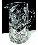 American Brilliant Period Antique Starburst Diamond Fan Crosshatch Water... - £71.90 GBP