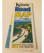 Vintage 1977 Kentucky Road Map Official Highway and Parkway Map - £4.56 GBP