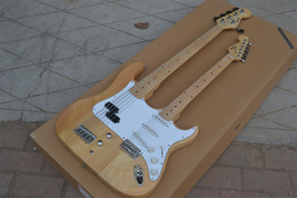 Natural Double Necks Electric Guitar ,5 Strings Bass&amp;6 Strings Guitar S130 - $459.00