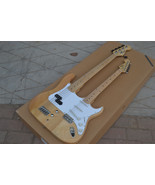 Natural Double Necks Electric Guitar ,5 Strings Bass&amp;6 Strings Guitar S130 - $8,546.08 MXN