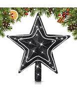 Hollowfly Mini Star Christmas Tree Topper Black Pearl 8 Inch Tree Top Decor - $61.01 MXN