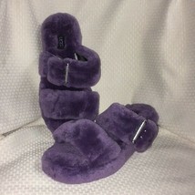 New UGG Fuzz Yeah Women&#39;s Slide On Slipper Purple Size 7 - £71.20 GBP