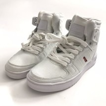 Levi&#39;s Women BB HI CVS Sneakers Canvas High-Top Shoes White Size 6 - £27.32 GBP