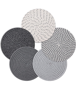 7 Inch Trivets for Hot Dishes, Pots and Pans, 5 Heat Resistant Pot Holde... - $177.66 MXN