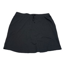 Serra A-Line Skirt Women&#39;s XL Black Cotton Stretch Drawstring Waist Classic Fit - £16.18 GBP
