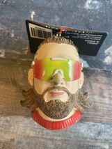 Mullet Man Beard Head Bizarre Christmas Ornament Rainbow Shield Wrap Sun... - $10.77