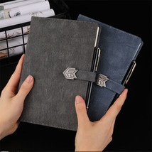 A5/B5 PU Leather Cover Journals Vintage Notebook Lined Paper Diary Planner 192P - £15.51 GBP+