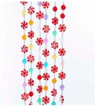 Kurt Adler Plastic Candy with Red and White Peppermint Garland - $16.82