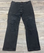 Ring Of Fire Men&#39;s Slim Fit Straight Moto Black Jeans Size 34/30 (Actual... - £10.95 GBP