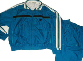 Vtg Prince 1980s Hip Hop LG 2 Pc Track Warm-Up Suit Teal White Black Jacket EUC - £31.08 GBP