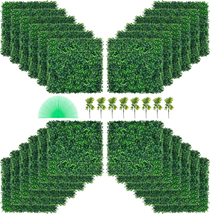 VEVOR Artificial Boxwood Panel UV 24pcs Boxwood Hedge Wall Panels, 20\&quot; ... - $1,745.15 MXN