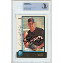 Russ Ortiz San Francisco Giants Auto 1998 Bowman Baseball 100 BAS Auth Autograph - $79.99