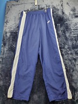 Nike Track Pants Women Size XL Blue Polyester Elastic Waist Pull On pockets Logo - £18.08 GBP