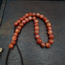 Vintage Himalayan Tibetan Carnelian Agate faceted cut Beads Necklaces #13 - £46.52 GBP