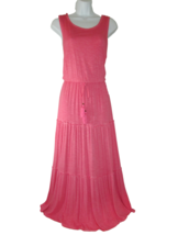 Knox Rose Maxi Sun Dress Flare Belted Pink Tiered Sleeveless Womens Size... - £14.23 GBP