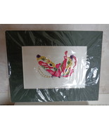 Cloth Matting of a Butterfly fashioned with painted silk and attached to... - $36.99 CAD