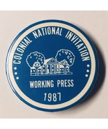 GOLF 1987 COLONIAL NATIONAL INVITATION WORKING PRESS BUTTON PIN ORIGINAL... - $4.99