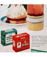 1956 Finest Golden Rose Tea Bags Advertisement First National Stores DWQQ2 - $42.03 CAD